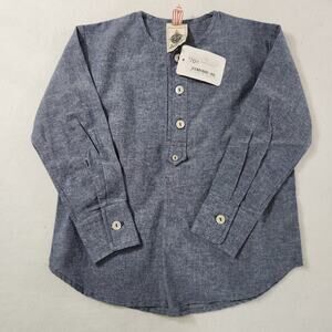 NWT Dagmar Daley Sac Tunic Shirt Sz 4 Girls Boho Minimalist Neutral Denim Look